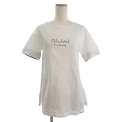 ブルーレーベルクレストブリッジ BLUE LABEL CRESTBRIDGE Tシャツ カットソー 半袖 プリント コットン 白 ホワイト 38 ■GY35