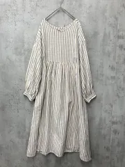 Samansa Mos2 サマンサモスモス clc-1106564 コットンリネン前後着 ワンピース sizeF/ストライプ ■■ レディース