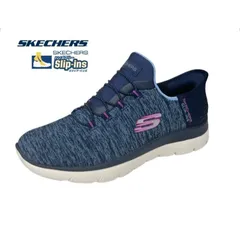 スケッチャーズ 149937W NVPR スリップインズ 幅広 レディース スニーカー Slip-ins SKECHERS SUMMITS ハンズフリーシューズ ウォーキング