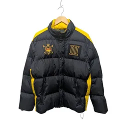 POLO RALPH LAUREN ポロラルフローレン GERMANY ワッペン ダウンジャケット ブラック イエロー サイズ L