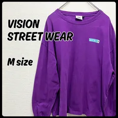 VISION STREET WEAR パープル トップス ロングスリーブ Tシャツ Mサイズ 長袖 メンズ 古着