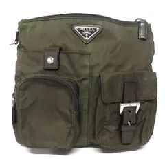 PRADA(プラダ) ショルダーバッグ - ダークグリーン レザー