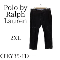 訳あり POLO RALPH LAUREN ポロ ラルフ ローレン ブラック コーデュロイパンツ 2XL(3L) TEY35-11