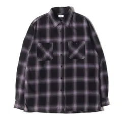 Ron Herman ロンハーマン シャツ パープル サイズ:M | オンブレチェック ソフト フランネルシャツ (3520700123) | トップス カジュアルシャツ 長袖【メンズ】【中古】