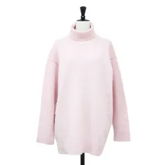 GALERIE VIE ギャルリー ヴィー ニット ライトピンク サイズ:FREE | 23春夏 ファインウール ライト タートルネック プルオーバー / ニット | 長袖 ワイド ドロップショルダー ミドルゲージ | 日本製【レディース】【中古】