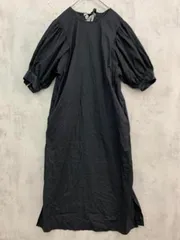 AMERICAN HOLIC アメリカンホリック ha22l0h0600 パフスリーブ Iライン ワンピース sizeL/黒 ■■レディース