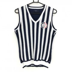 ☆SALE価格☆【超美品】キャロウェイ ニットベスト ネイビー×白 前面