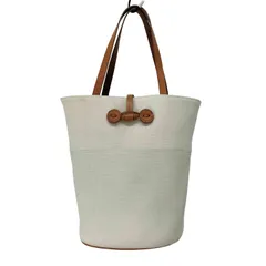 バーバリーブルーレーベル BURBERRY BLUE LABEL レザー×キャンバス バケットバッグ バケツ レディース ONE SIZE 