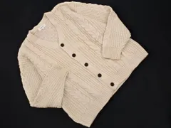 MONO-MART モノマート Vネック ケーブル編み カーディガン sizeM/アイボリー ◇■ メンズ