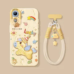 新品 未使用iPhone 11 Pro Max かわいい油絵風 子馬 シリコン素材 スマホケース ストラップ付き 耐衝撃 レンズ保護 4色選択可可愛い系 