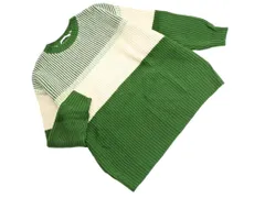 KBF ケービーエフ アーバンリサーチ ウール混 ニット セーター sizeOne/緑ｘオフホワイト ◇■ レディース