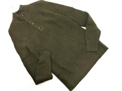 BANANA REPUBLIC バナナリパブリック ウール混 ハーフボタン ニット セーター sizeS/カーキ ◇■ メンズ