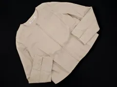 NATURAL BEAUTY BASIC ナチュラルビューティーベーシック フェイクレザー ノーカラー ジャケット sizeM/アイボリー ◇■ レディース