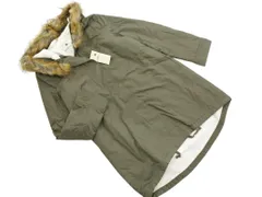 新品 earth music&ecology アースミュージック＆エコロジー フェイクファー 裏ボア モッズ コート sizeS/カーキ ◇■ レディース