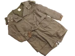 DIESEL ディーゼル フェイクファー 中綿 シープレザー 切替 モッズ コート sizeS/カーキ ◇■ メンズ