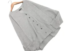 PLST プラステ ラメ ニット カーディガン sizeM/グレー ◇■ レディース