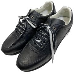 PRADA プラダ ロゴ カーフレザー ダッドスニーカー 黒 レディース 