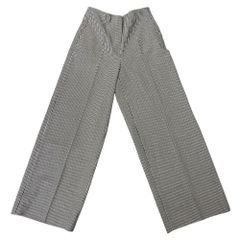 未使用 フェンディ ワイドパンツ ボトムス 長ズボン 千鳥格子 総柄