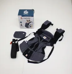 エルゴ OMNI 360 クールエア インディゴウィーブ ergobaby ベビーウェストベルト付 新生児OK クリーニング済み D113002t