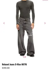 DIESEL D-Rise ダメージ ウォッシュ ワイド デニム