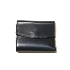 【中古B】MAISON MARGIELA メゾンマルジェラ ユニセックス 財布 ミニウォレット Three-fold wallet 三つ折り レザー 黒 中古B 古着