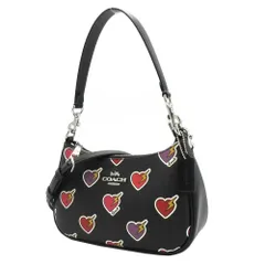 【新品】コーチ CY346 SVA47 (ブラック×マルチカラー) バッグ ショルダーバッグ COACH TERI ハートボルト プリント 2WAY 斜め掛け アウトレット レディース