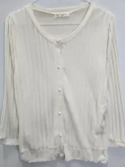 ヴィンテージ森ガール フェミニン ゴージ ストライプ カーディガン 40