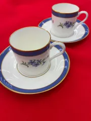 ★リユースのサカイ東金店★ Tiffany フローラルデミタスカップ＆ソーサー２客セット 管理260128-08