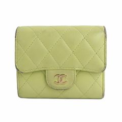 CHANEL 三つ折り財布 ラムスキン イエロー - メルカリ