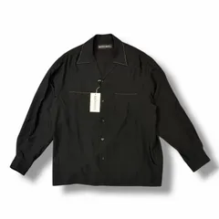 参考上代29700円 WACKO MARIA 25AW 50’S SHIRT L/S ( TYPE-5 ) オープンカラ長袖シャツ 開襟 ワコマリア 25FW-WMS-OC10 ブラック L （8216M）