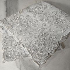 未使用 箱入り スワトウ ハンカチ 手刺繍 龍×龍 SWATOW スワトー