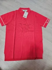 adabat アダバット レッド 半袖 ニット ポロTシャツ