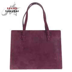 LOEWE ロエベ アナグラム パープル ゴールド スウェード/レザー ハンドバッグ ショルダーバッグ レディース 500883【中古】