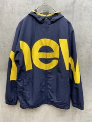 New Balance ニューバランス キッズ用 プリント 裏起毛ウインドブレーカージャケット パーカー size140/ネイビー  ■◇メンズ