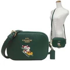 【新品】コーチ CN024 B4CZS(ダークパイン) バッグ ショルダーバッグ COACH X DISNEY JAMIE ミッキー ミニー スレッド モチーフ ミニ カメラバッグ 斜め掛け コラボ商品 アウトレット レディース