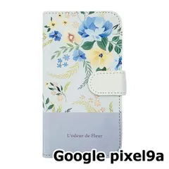 【新品未使用】Google pixel9a スマホケース 手帳型 (色：ホワイト×柄：ワイルドブルーム) ボタニカル 花柄 フラワー おしゃれ かわいい flip2-pixel9a-wh-20128