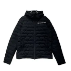 中古 メンズ パーリーゲイツ PEARLY GATES フルジップアウター 6(LL) ネイビー 紺 中綿 ストライプ総柄 ドローコード