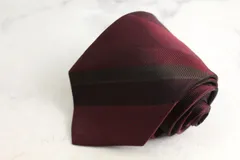 バーバリーロンドン ブランド ネクタイ ストライプ柄 シルク 英国製 PO メンズ ワインレッド BURBERRY LONDON 【中古】