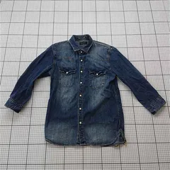 ◇ Θ ナノ・ユニバース nano・universe デニムウエスタンシャツ NUC42SH0336TK メンズ Mサイズ E  【1512220018981】