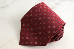 ポロラルフローレン ブランド ネクタイ ドット柄 シルク 米国製 PO メンズ レッド POLO RALPH LAUREN 【中古】