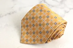 オースチンリード ブランド ネクタイ チェック柄 シルク 日本製 PO メンズ イエロー Austin Reed 【中古】のサムネイル