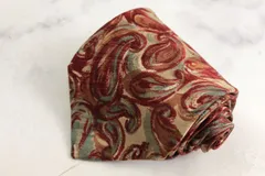 エルメネジルドゼニア ブランド ネクタイ 総柄 ペイズリー柄 シルク PO メンズ ベージュ Ermenegildo Zegna 【中古】