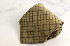 バーバリーズ ブランド ネクタイ チェック柄 シルク PO メンズ イエロー Burberrys 【中古】