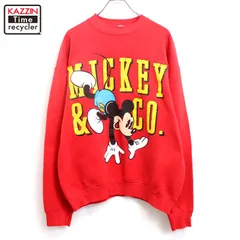 90s USA製 vintage ミッキーマウス Mickey Mouse スウェット トレーナー メンズ 表記XLサイズ