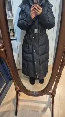 MOOSE KNUCKLES ムースナックルズ ダウンジャケット ロング丈 ブラック ベルト Fur