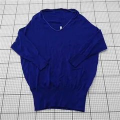 ◇ Θ スピック＆スパン Spick & Span Vネックニットプルオーバー ブルー系 レディース E  【1512220024814】