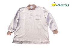 [Used] Masters Collection All-over print long-sleeved cotton polo shirt, men's golf wear, size LL