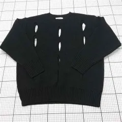 ◇ Θ ジュエティ jouetie ダメージデザインニットセーター ブラック系 M レディース E  【1512220030464】