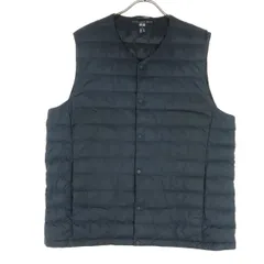 UNIQLO ユニクロ ノースリーブ ウルトラライト ダウンベスト XL ネイビー メンズ 古着