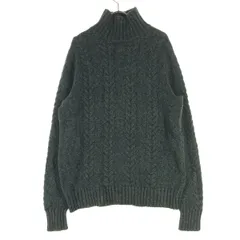 Banana Republic バナナリパブリック フィッシャーマン 長袖 タートルネック ニット M グレー ケーブル編み レディース 古着